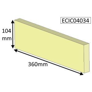 Parkray Aspect 4 (Non Eco) Upper Rear Fire Brick - ECIC04034