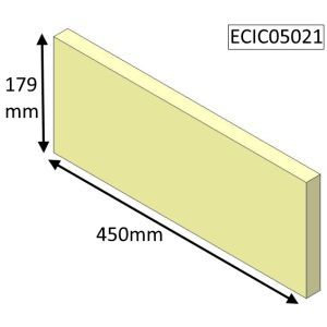 Parkray Aspect 5 (Non Eco) Rear Upper Fire Brick - ECIC05021