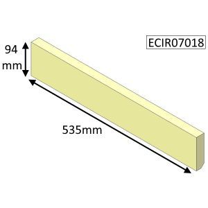 Parkray Aspect 7 (Non Eco) Rear Lower Fire Brick - ECIR07018