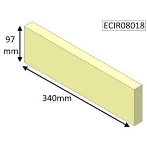 Parkray Aspect 8 (Non Eco) Rear Lower Fire Brick - ECIR08018