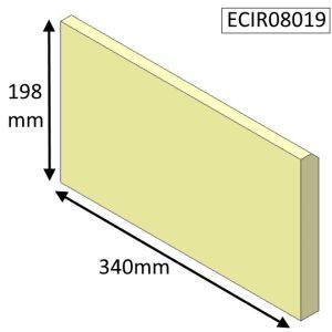 Parkray Aspect 8 (Non Eco) Rear Upper Fire Brick - ECIR08019