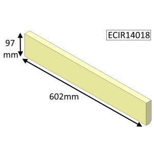 Parkray Aspect 14 (Non Eco) Rear Lower Fire Brick - ECIR14018