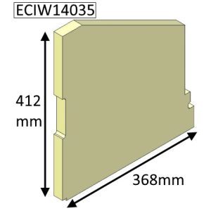 Parkray Aspect 14 Boiler(Non Eco) Left Hand Side Upper Fire Brick - ECIW14035