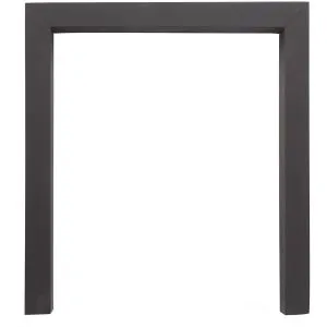 16" Open Fire / Gas Fire Frame Trim Surround Matt Black 