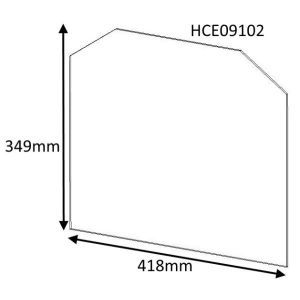 Parkray Chevin 20B Inset Single Door (New Type Door) Replacement Glass - HCE09102