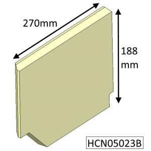 Parkray Chevin 5 Inset (MKI) Right hand Lower Side Fire Brick - HCN05023B