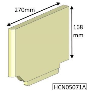Parkray Chevin 5 Inset (MKII) Left hand Lower Side Fire Brick - HCN05071A