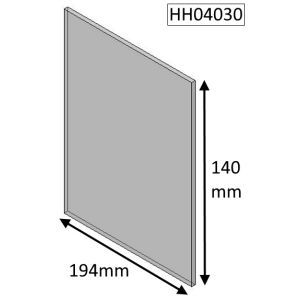 Hunter Herald 5 Compact Double Door (Rectangular) Replacement Glass - HH04030