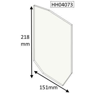 Hunter Herald 5 Compact Double Door (Shaped) Replacement Glass - HH04073	