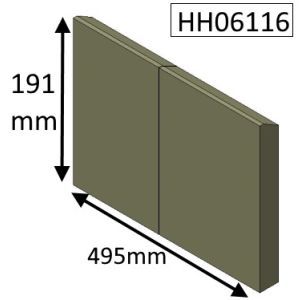 Parkray Consort 7 Wood (CEvII) Rear Fire Brick - HH06116