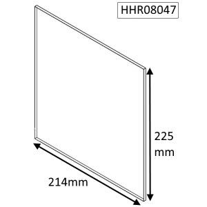 Hunter Herald 14 Boiler Double Door (Rectangular) Glass - HHR08047