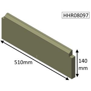 Hunter Herald 8  Multifuel (MKII) Rear Fire Brick - HHR08097