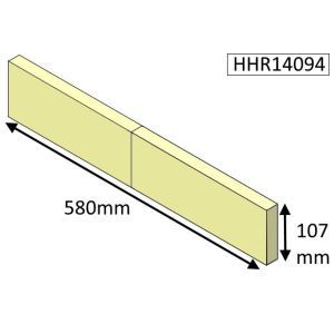 Hunter Herald 14 Multifuel (CE) Rear Fire Brick - HHR14094