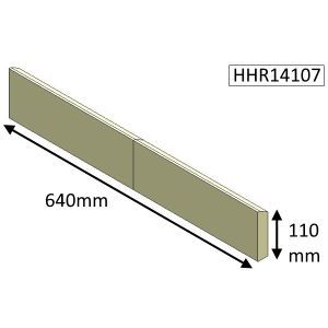 Hunter Herald 14 Multifuel (CEvII) Rear Fire Brick - HHR14107