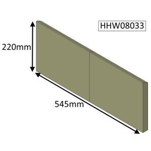 Hunter Herald 8 Slimline (CEvII) Wood Rear Fire Brick - HHW08033