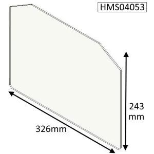 Cleanburn Lovenholm (Single Door) Replacement Glass - HMS04053