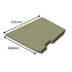 Di Lusso R6 Slimline Inset Base Right Hand (Non Eco) Fire Brick - HMS06049R