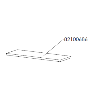 Dik Geurts Aste 5 Low Wood Burning Stove - Baffle Throat Plate [82100686]