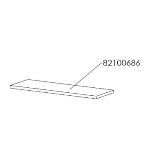 Dik Geurts Aste 5 Low Wood Burning Stove - Baffle Throat Plate [82100686]