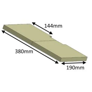 Jetmaster 60i and 60i Low Inset Lower Baffle Brick - KJMIN60026