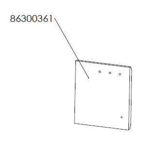 Dik Geurts Aste 5 Low Wood Burning Stove - Rear Brick - Left [86300361]