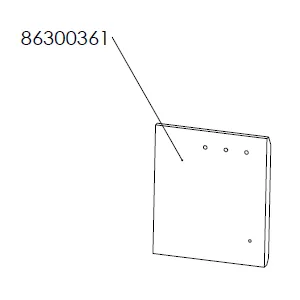 Dik Geurts Aste 5 Low Wood Burning Stove - Rear Brick - Left [86300361]