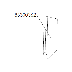 Dik Geurts Aste 5 Low Wood Burning Stove - Side Brick - Left [86300362]