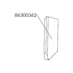 Dik Geurts Aste 5 Low Wood Burning Stove - Side Brick - Left [86300362]