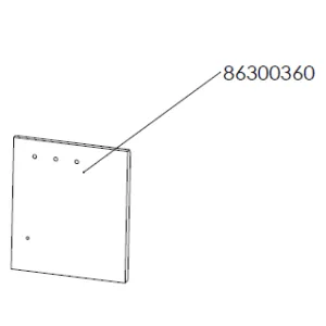 Dik Geurts Aste 5 Low Wood Burning Stove - Rear Brick - Right [86300360]