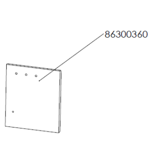 Dik Geurts Keld Wood Burning Stove - Rear Brick - Right [86300360]