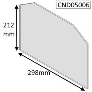 Parkray Consort 5 Standard (Single Door) Replacement Glass - CND05006