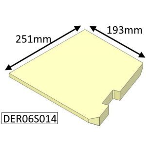 Di Lusso R6 Slimline Inset Base Right Hand (Eco) Fire Brick - DER06S014