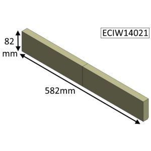 Parkray Aspect 14 Boiler(Non Eco) Rear Lower Fire Brick - ECIW14021