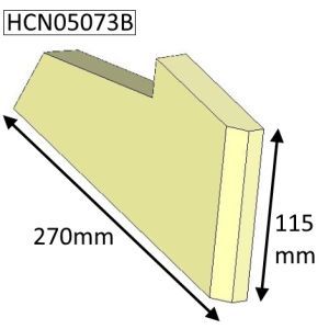 Parkray Chevin 5 Inset (MKII) Left hand Upper Side Brick - HCN05073B