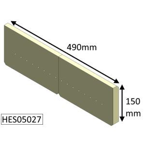 Hunter Herald 5 Slimline (Eco) Rear Fire Brick - HES05027