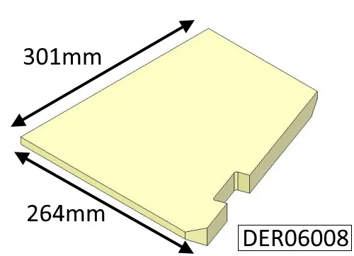 Di Lusso R6 Inset Base Right Hand (Eco) Fire Brick - DER06008