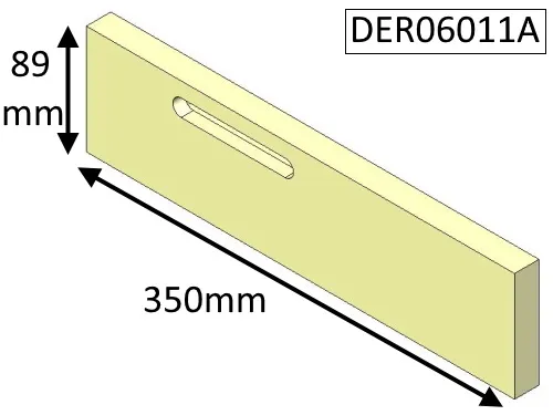 Di Lusso R6 Inset Rear Lower (Eco) Fire Brick - DER06011
