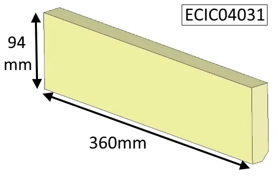Parkray Aspect 4 (Non Eco) Lower Rear Fire Brick - ECIC04031