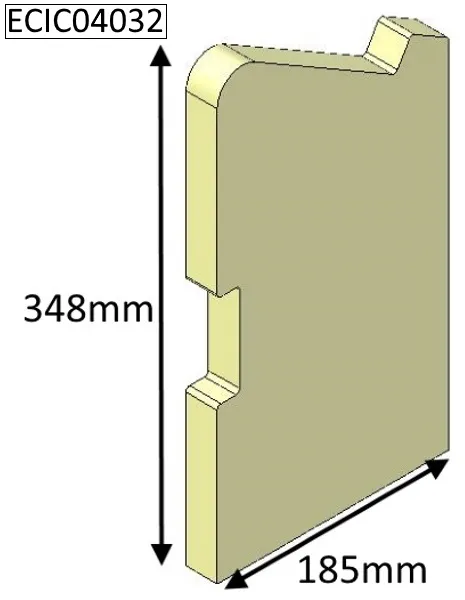 Parkray Aspect 4 Compact (Non Eco) Left Hand Side Fire Brick - ECIC04032