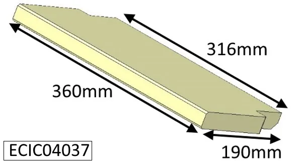 Parkray Aspect 4 Compact (Non Eco) Baffle Brick - ECIC04037