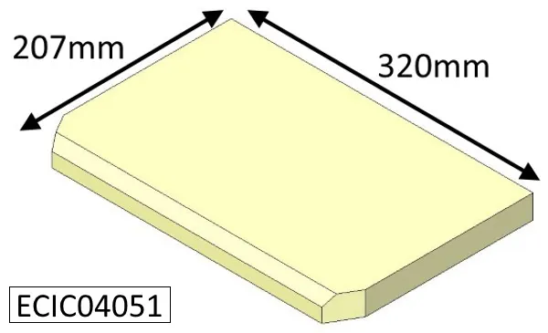 Parkray Aspect 4 Compact (Non Eco) Base Fire Brick - ECIC04051