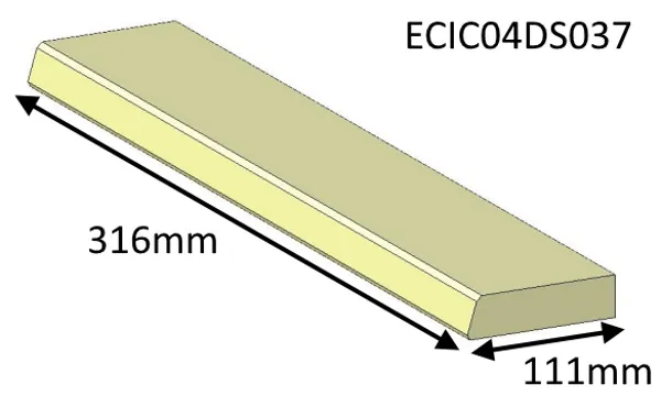 Parkray Aspect 4 Double Sided Single Depth Baffle Brick  - ECIC04DS037