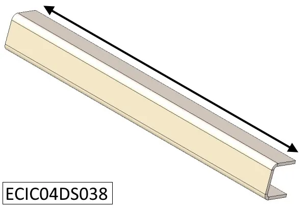 Parkray Aspect 4 Double Sided Single Depth Edge Support Baffle Plate  - ECIC04DS038