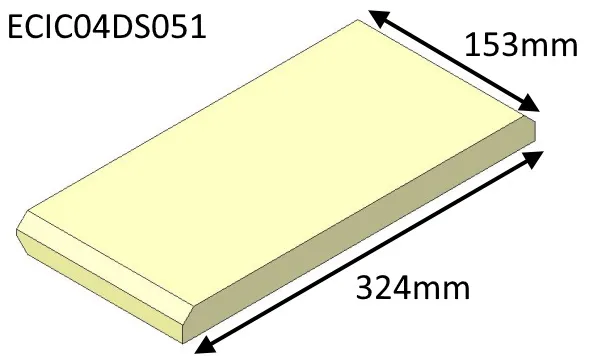 Parkray Aspect 4 Double Sided Single Depth Base Fire Brick - ECIC04DS051