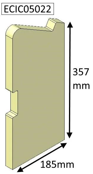 Parkray Aspect 5 Compact (Non Eco) Left Hand Side Fire Brick - ECIC05022
