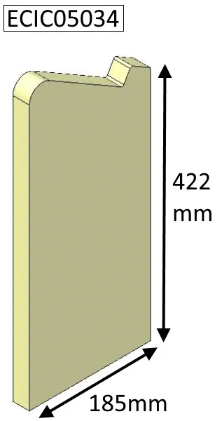 Parkray Aspect 5 Compact (Non Eco) Right Hand Side Fire Brick - ECIC05034