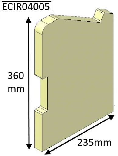 Parkray Aspect 4 (Non Eco) Left Hand Side Fire Brick - ECIR04005