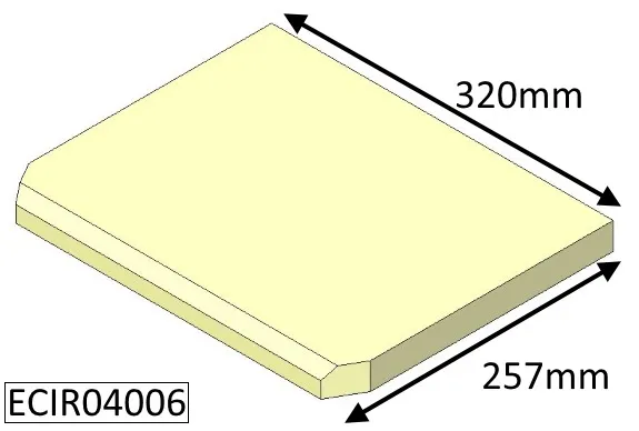 Parkray Aspect 4 (Non Eco) Base Fire Brick  - ECIR04006