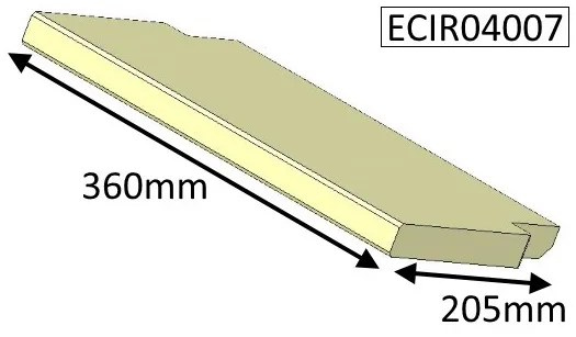 Parkray Aspect 4 (Non Eco) Baffle Brick  - ECIR04007