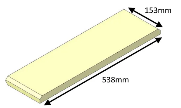 Parkray Aspect 4 Double Sided Double Depth Base Fire Brick - ECIR04DD051